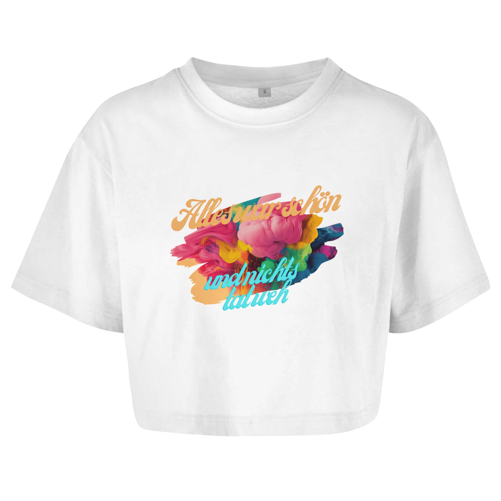 Oversize Crop Top "The Schön", Frontprint