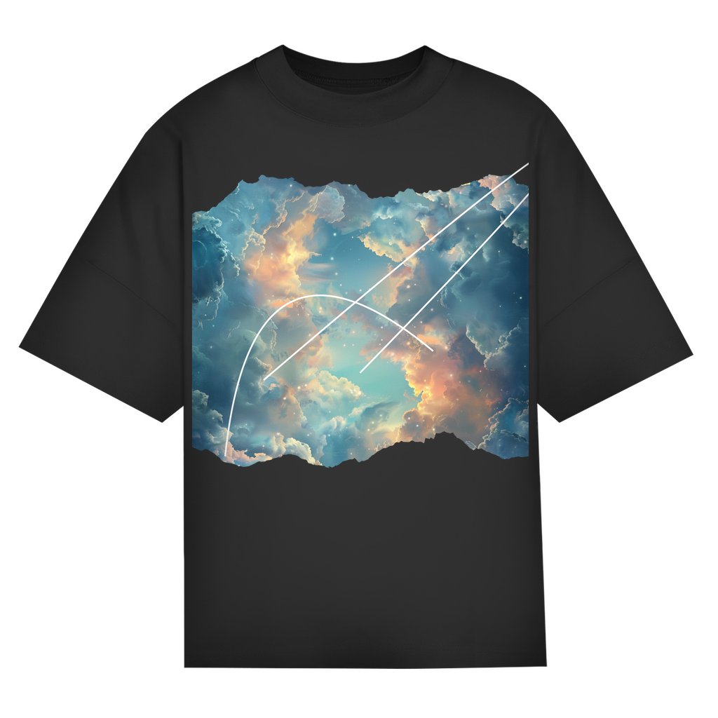 Oversize Tee "Sky Rebellion - The Drift" - Kunstprint – ownedbyart Streetwear